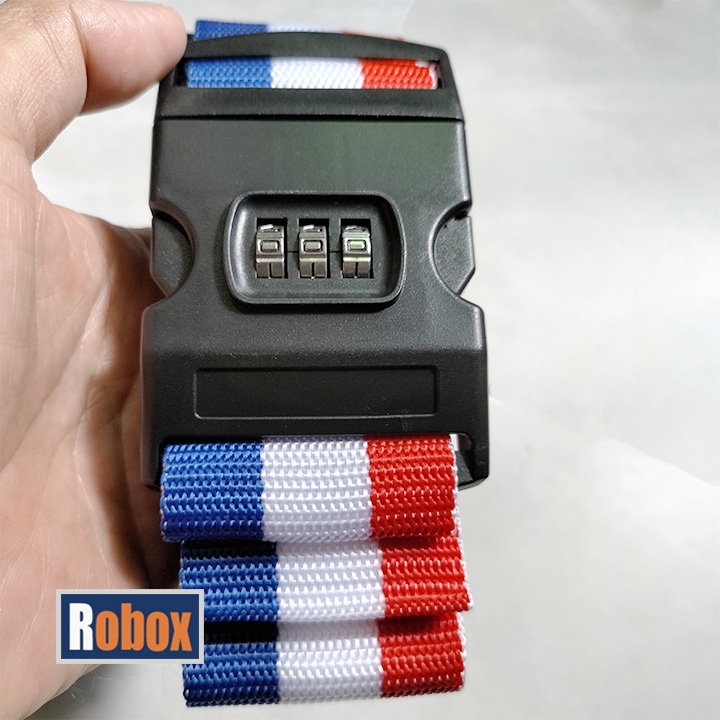 Đai bảo vệ chống trộm vali có khóa số cờ Pháp