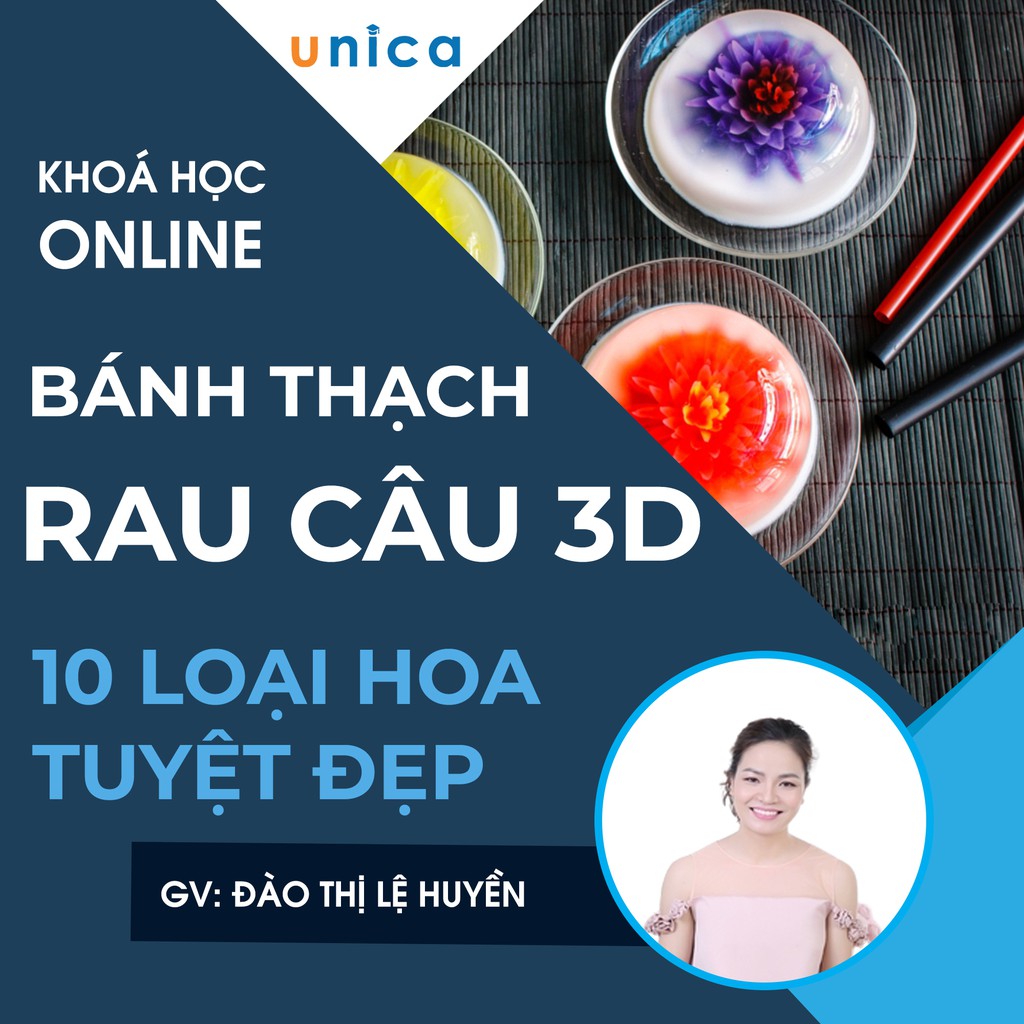 Làm bánh thạch rau câu 3D với 10 loại hoa tuyệt đẹp-sợi khuôn khay dẻo dòn gelatin rong