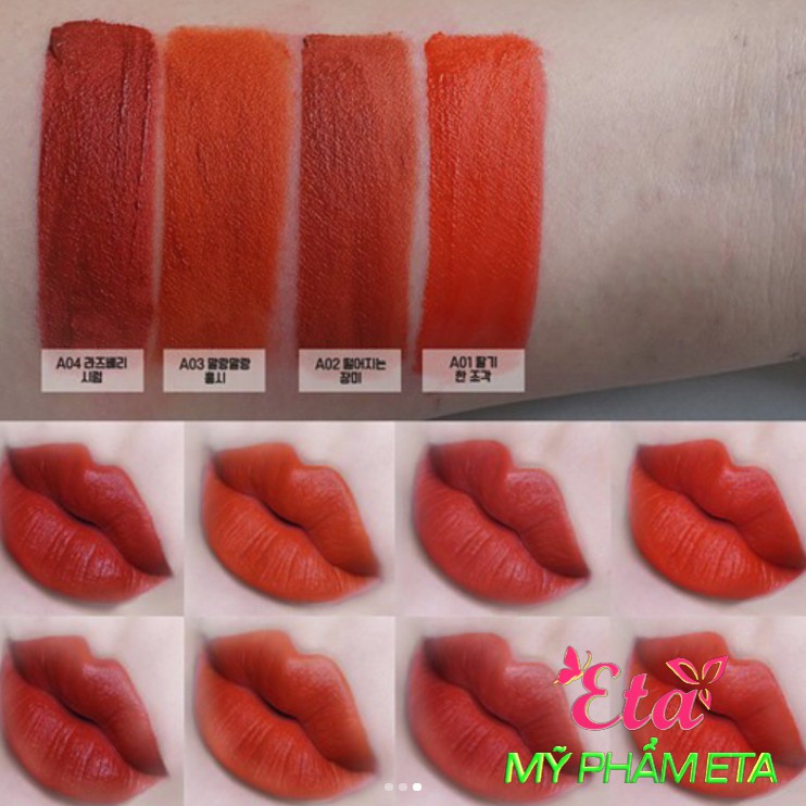 Son kem lì Black ROUGE Air Fit Velvet Tint siêu mịn siêu lì ver1 A01-A07 | BigBuy360 - bigbuy360.vn