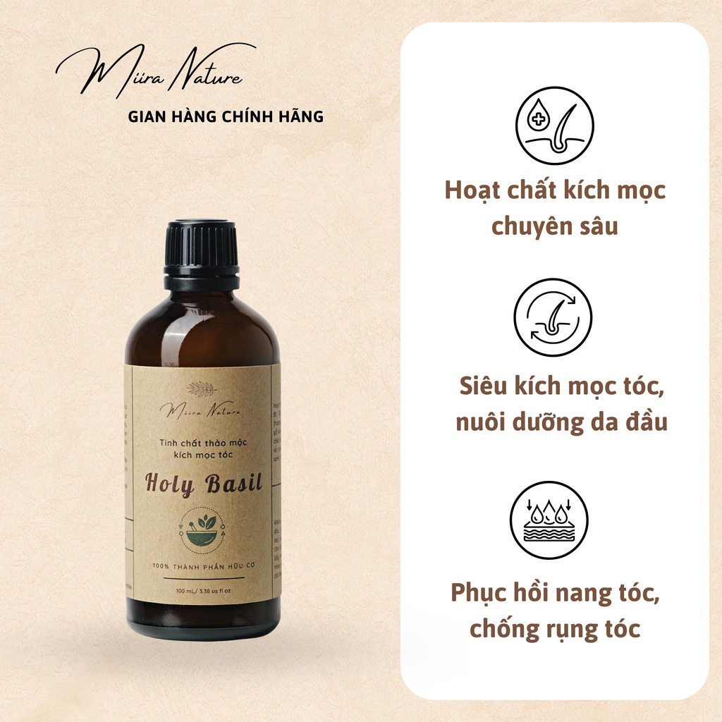 TINH CHẤT THẢO MỘC MỌC TÓC [TINH DẦU NGUYÊN CHẤT VÀ CHIẾT XUẤT CAO CẤP] chuyên kích mọc tóc con, làm dày tóc