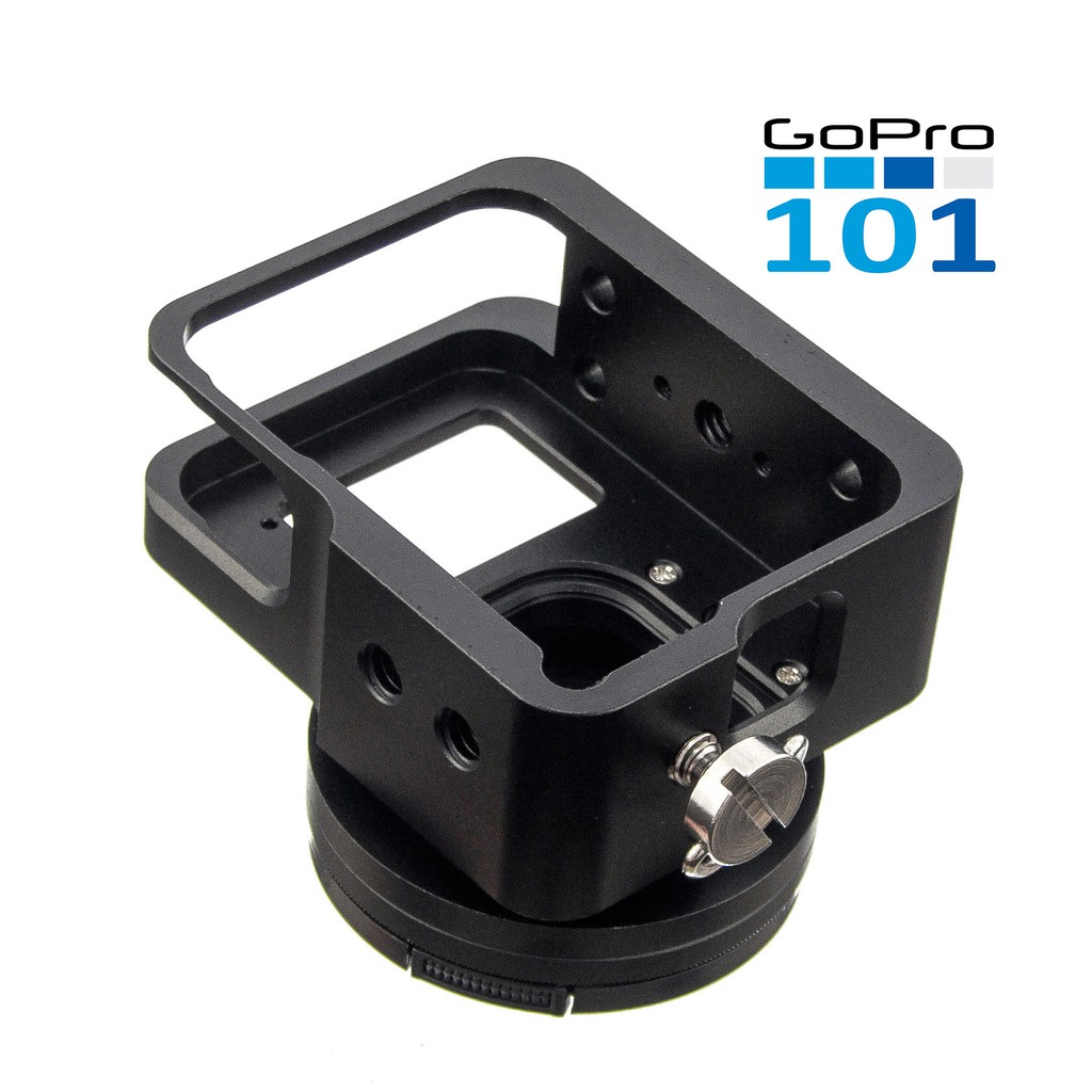 Case nhôm CNC Lens UV Filter 52mm cho GoPro 8 Black Kèm hotshoe gắn được mic - GoPro101