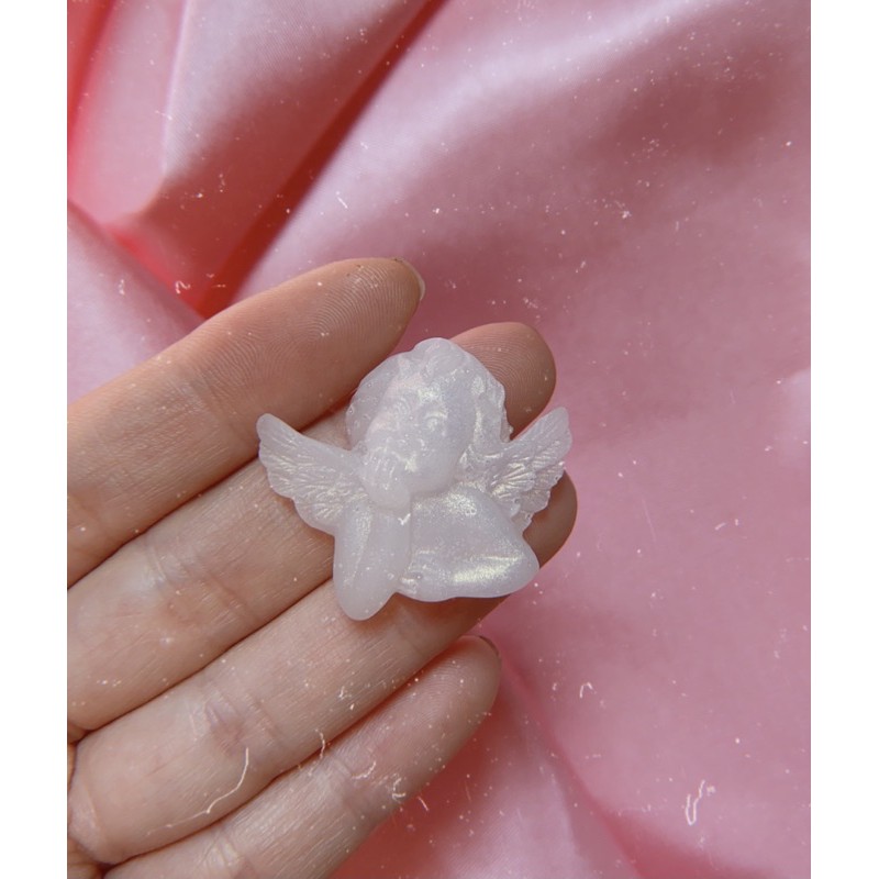 Charm thiên thần ánh hologram dùng làm móc khoá đồ cột tóc và charm slime