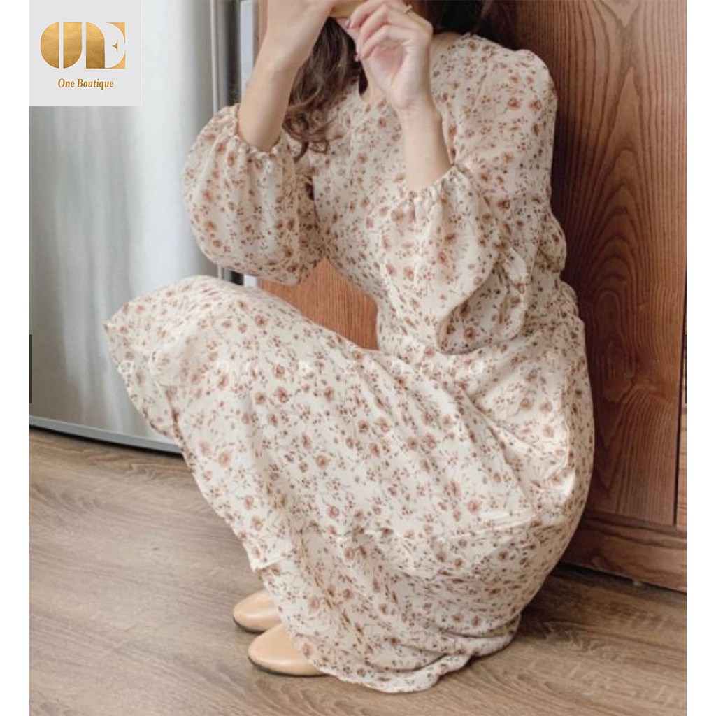 Váy hoa nhí dáng dài 2 lớp One Boutique