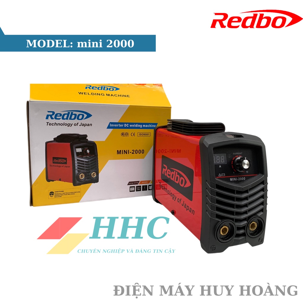 Máy hàn điện tử inverter Redbo mini 2000, máy hàn cho thợ cơ khí, thợ cửa sắt, máy hàn gia đình tặng kèm ke góc nam châm