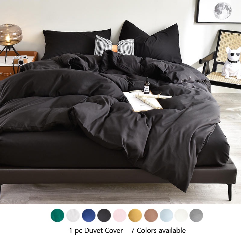 1 PC Duvet Cover Queen Size Chăn Ga Gối Cho Trẻ Em Màu Đen King Size Duvet Cover Cho Giường Đơn