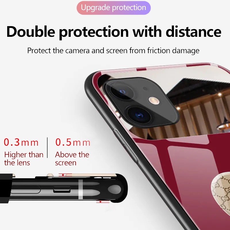 Ốp Điện Thoại Tráng Gương Màu Bạc Sang Trọng Cho iPhone 13 12 Pro Max 11 Pro XS Max