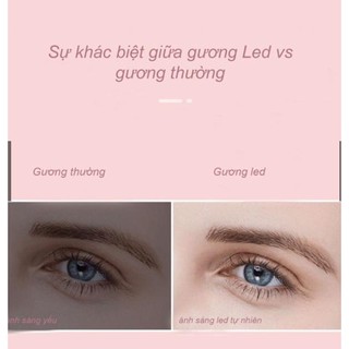 [Ưu Đãi] gương soi có đèn led gấp gọn