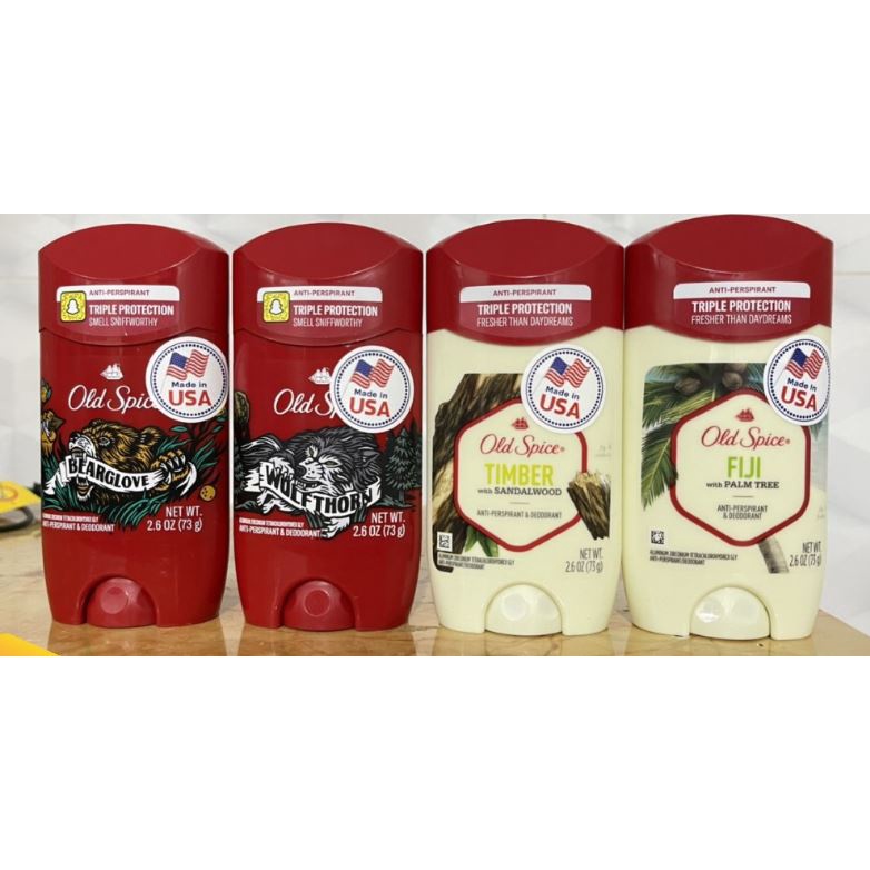 [USA] Lăn sáp khử mùi nam Old Spice 73g (sáp trắng) Bearglove, Timber, Fiji, Wolfthorn, Volcano, Swagger, Deep Sea - Mỹ | BigBuy360 - bigbuy360.vn