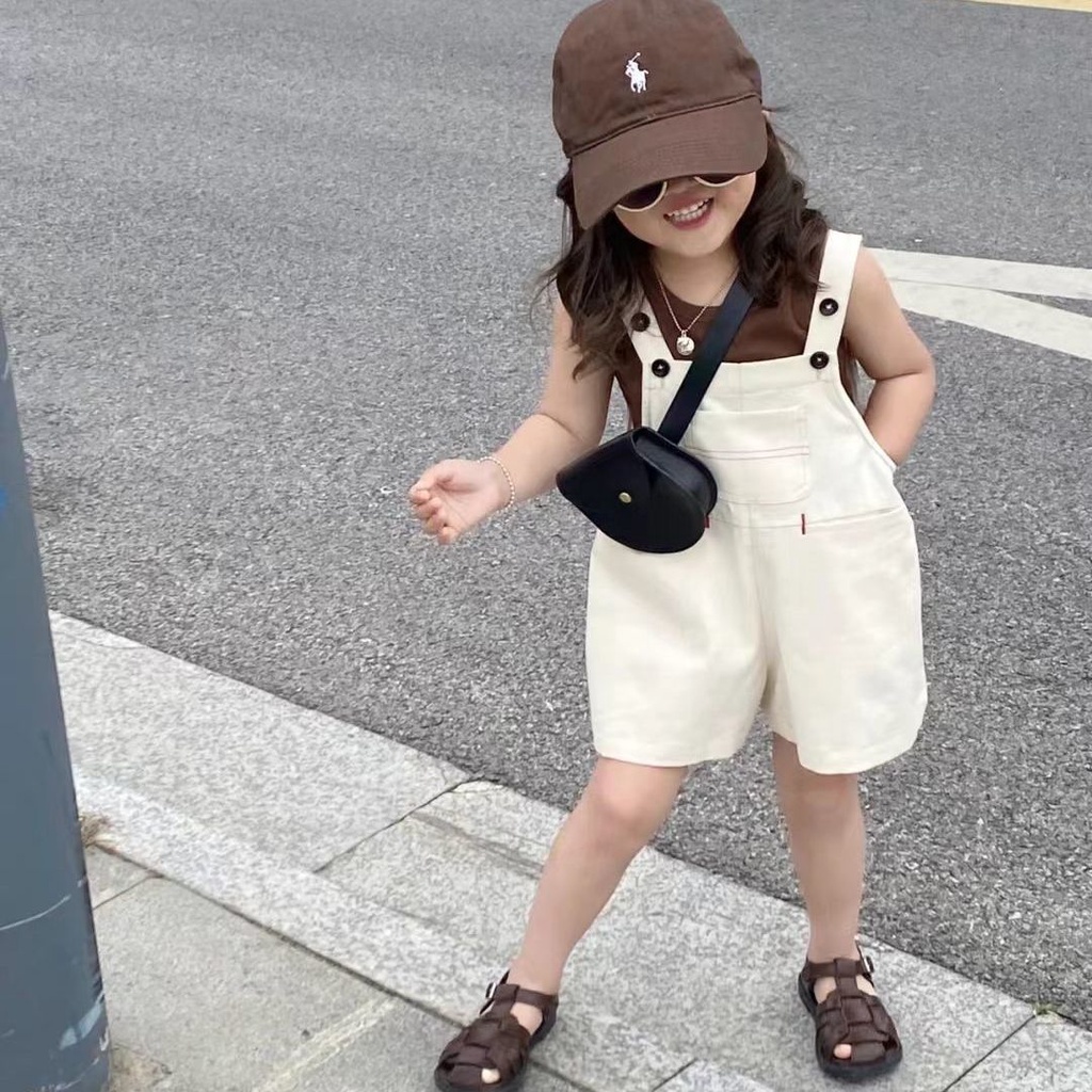 Set Đồ Mùa Hè 5 Món Gồm Áo Hai Dây Dáng Rộng Thoải Mái Hợp Thời Trang Cho Bé Gái / Bé Trai