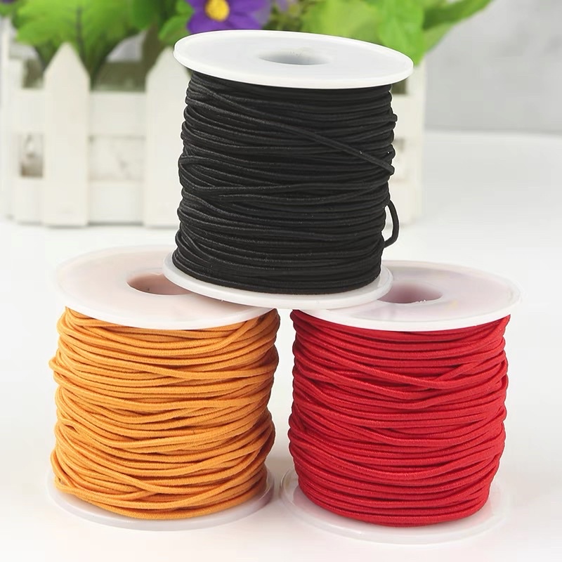 Cuộn 50 Mét Dây Dù Co Giãn, lõi chun xâu chuỗi vòng gỗ, vòng đá - 5 màu
