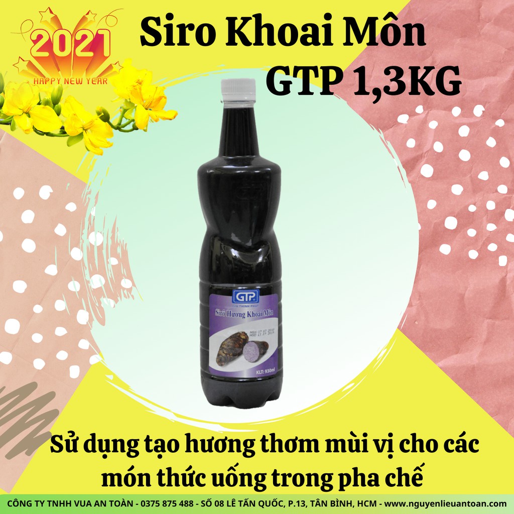 Siro Khoai Môn GTP 1.3kg Hương Vị Đậm Đà, Vị Ngọt Tự Nhiên