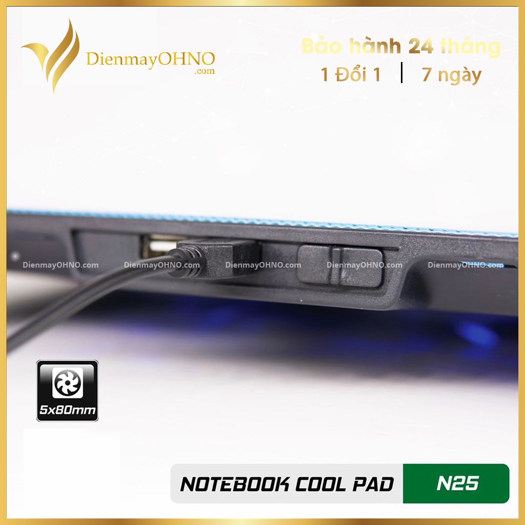 Quạt Làm Mát Laptop N25 5 Fan Quạt Hút Gió Tản Nhiệt Máy Tính – OHNO Việt Nam