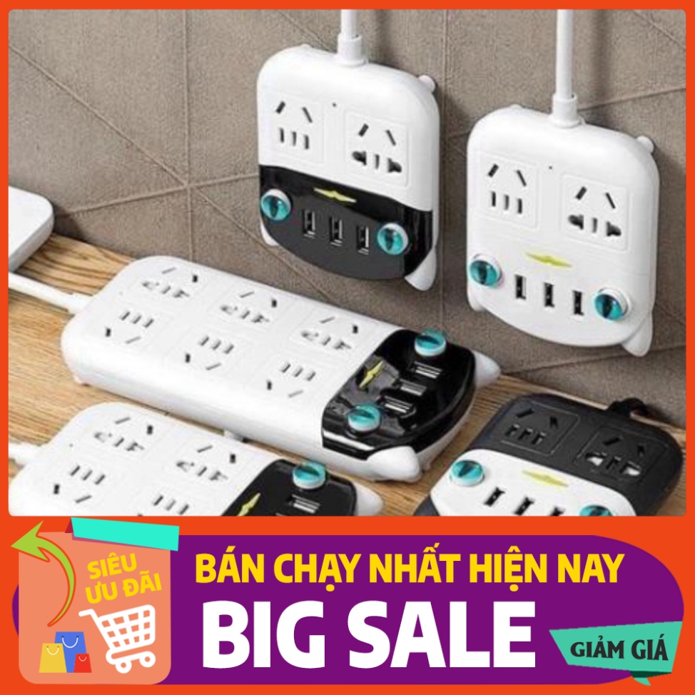 [FREE SHIP] Ổ Cắm Điện Hình Mèo Đa Tính Năng Chống Giật Điện Hàng Siêu Cao Cấp, Có Mút Dính Lên Tường Hay Bất Kỳ Ở Đâu