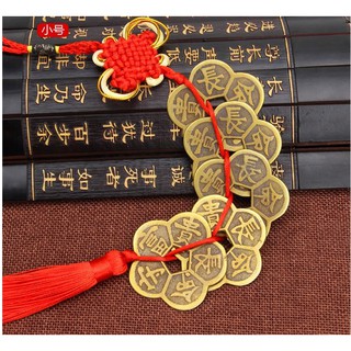 Dây 5 đồng tiền xu Mai Hoa kim tiền đồng nguyên chất