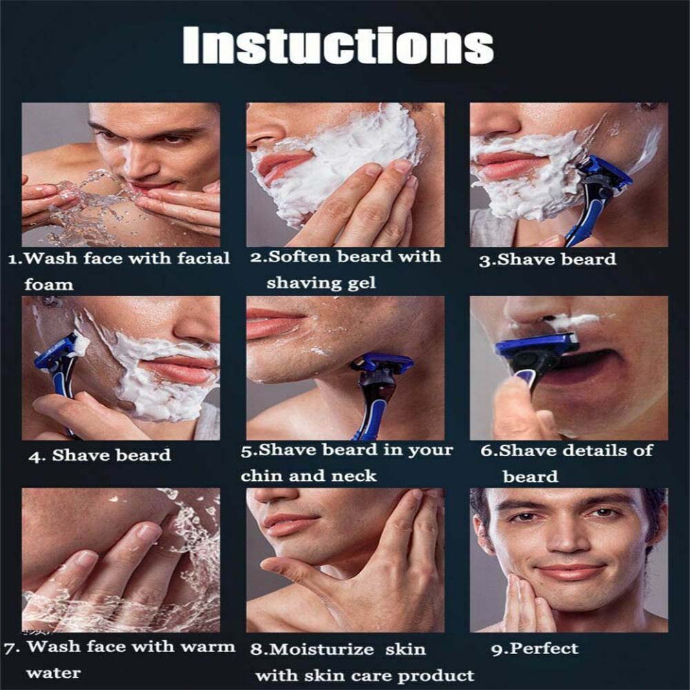 16Pcs For Gillette Fusion 5 Layer Men Razor Blade Refills Replacement Gift