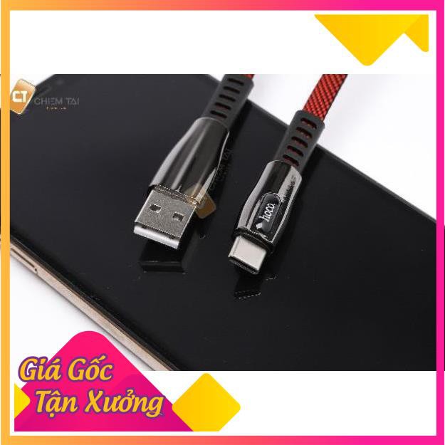 [Mã 2404EL10K giảm 10K đơn 20K] Cáp sạc nhanh hoco u70 dây kim loại (iphone,type c,micro)