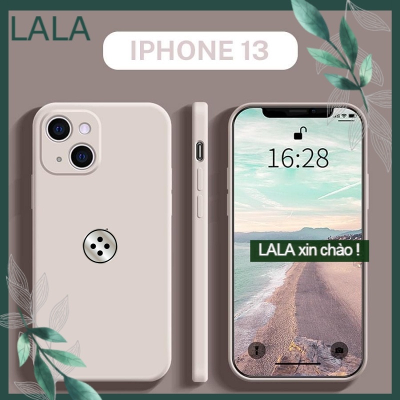 Ốp ip hone 13 / 13 pro / 13 promax chống bẩn - bảo vệ camera - full viền đáy - Logo táo