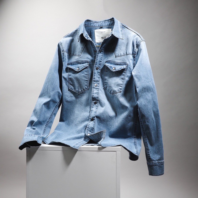 Áo sơmi nam demin cao cấp unisex hàng xuất xịn - áo khoác | BigBuy360 - bigbuy360.vn