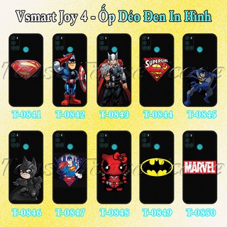 Ốp lưng vsmart joy 4 - ốp dẻo đen in hình bst siêu anh hùng chibi