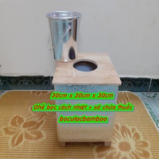 Bộ Ghế Gỗ Xông Vùng Kín Full Box + Lều Xông Hơi Cao Cấp + Thuốc Xông Vùng Kín