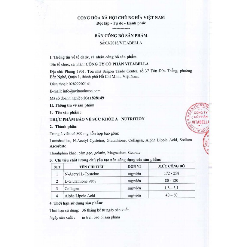 Viên Uống Trắng Da WHITE Collection A+ Nutrition - DrSkincare365 | Thế Giới Skin Care