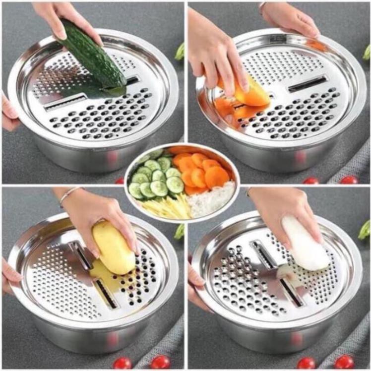 Rổ nạo inox 3 trong 1, tiện lợi, tiện ích mới cho phòng bếp