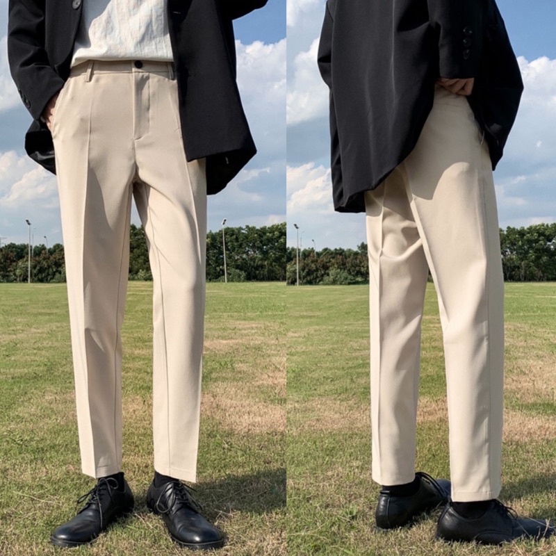 Quần Tây Baggy/Quần tây âu nam/ Baggy Pants dáng Hàn Quốc ống côn siêu đẹp form chuẩn 4 màu cực sang - Hà