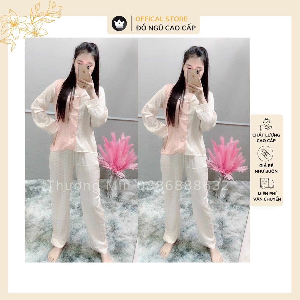 Đồ bộ Pijama - Bộ lụa mango dài tay Cao Cấp,thiết kế nhẹ nhàng trang nhã | BigBuy360 - bigbuy360.vn
