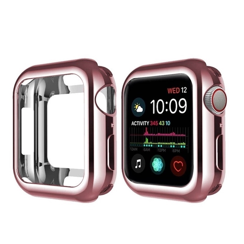Ốp Silicone Trong Suốt Bảo Vệ Màn Hình Đồng Hồ Apple Watch Series7 6 5 4 3 2SE 38 40 41MM 42 44 45MM