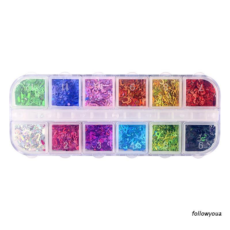 Bộ 26 Chữ Cái Tiếng Anh 12 Màu Lấp Lánh Bằng Nhựa Resin