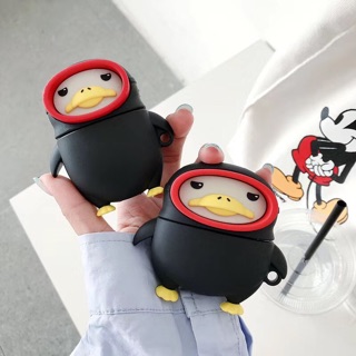 Case airpod 1/2 Pro chú vịt đen