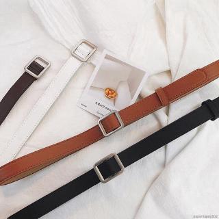 Thắt lưng da PU mặt vuông phong cách retro