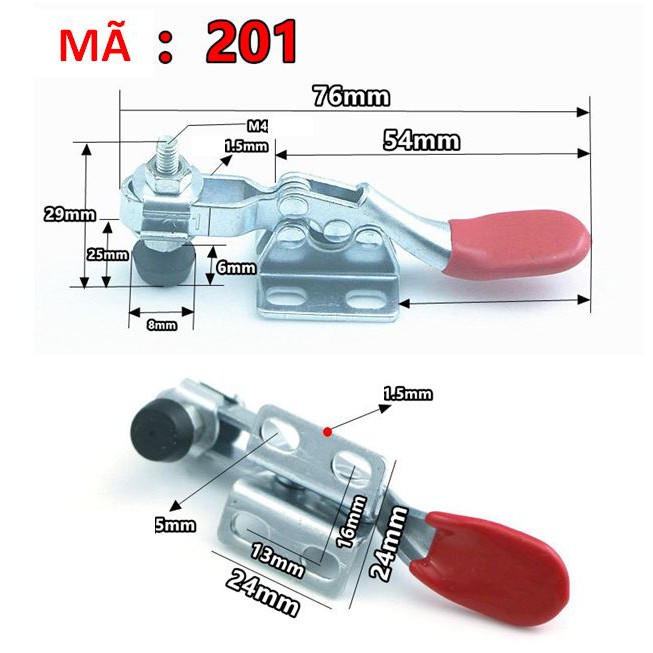 Bộ 02 Kẹp phôi nhanh - Quick Clamps