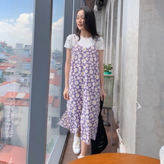 Váy yếm 2 dây hoa cúc (Ảnh/Video tự chụp)