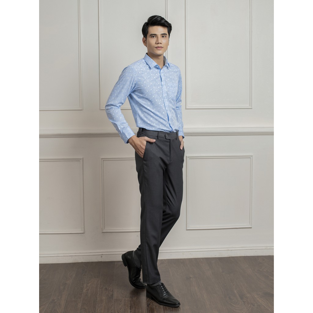 Áo sơ mi nam dài tay ARISTINO họa tiết sược xanh đậm trẻ trung lịch lãm - ALS27909 | BigBuy360 - bigbuy360.vn