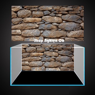 Decan dán hồ cá màu TƯỜNG ĐÁ Nhiều kích cỡ