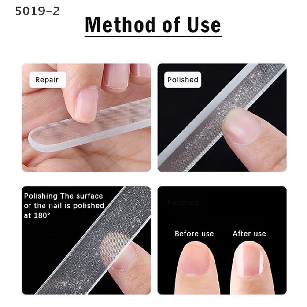 [GAV] 1PC Professional Nano Glass Nail Buffer Durable File Shiner Manicure Files Nail {VN}