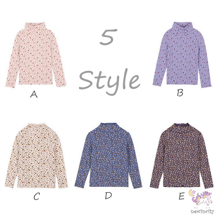 Áo Tay Dài In Hoa Kiểu Hàn Quốc Thời Trang Thu Đông Dành Cho Bé Gái