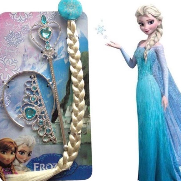 [Elsa của bé] Phụ kiện hóa trang ELSA cho bé (VƯƠNG MIỆNG+GẬY THẦN)