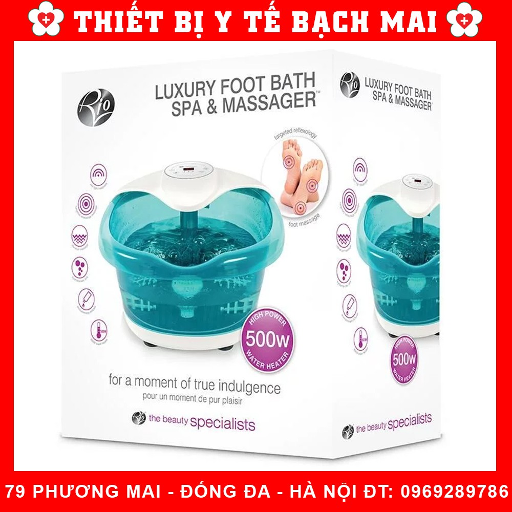 Bồn Ngâm Chân Massage Rio FTBH5 [Nhập  Khẩu Anh Quốc + 02 Thảo Dược Ngâm Chân]