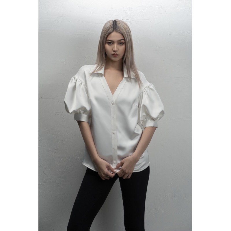 Áo sơ mi trắng tay phồng - KEISHA SHIRT