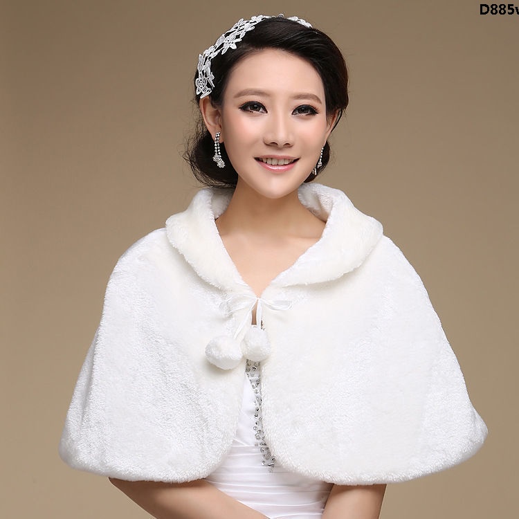 Áo Choàng Lông Kiểu Sườn Xám Sang Trọng Thời Trang Thu Đông Cho Cô Dâu