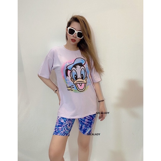 Quần Biker Tập Gym Yoga F21 Loang Xanh Tím - 3236
