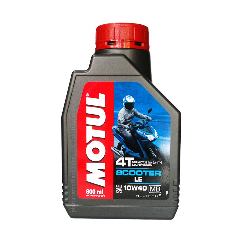 Dầu nhớt xe ga MOTUL SCOOTER LE 10W40 0,8 lít HC-TECH SJ MB