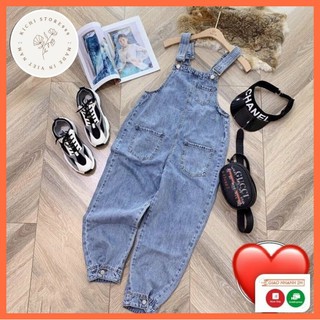 Quần Yếm Jean dài from đẹp chất vải cao cấp Kichistore , Quần Yếm Jean Nữ M03