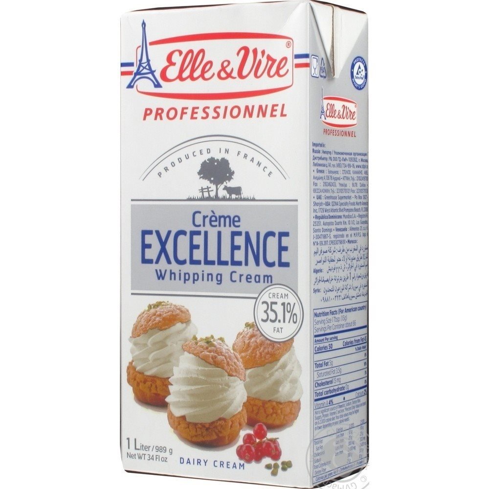 Whipping cream Elle &amp; Vire 1L