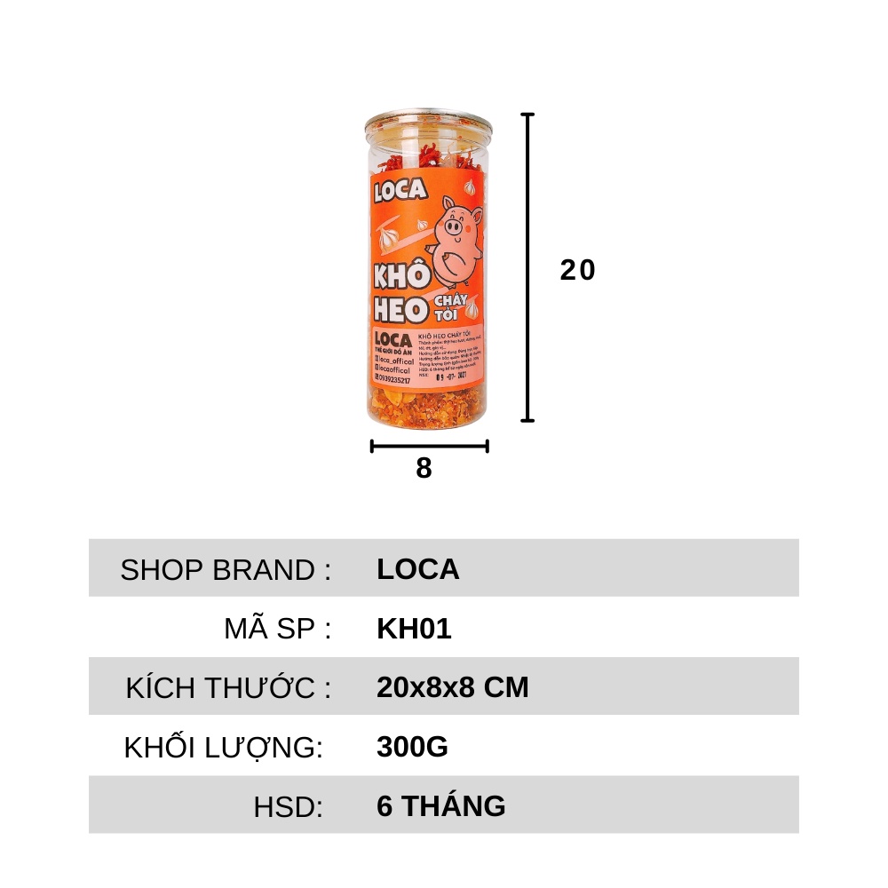 Khô heo cháy tỏi 300g, đồ ăn vặt sài gòn siêu ngon LOCA KH01 | BigBuy360 - bigbuy360.vn