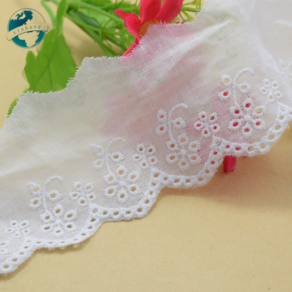 Cuộn Ren Ruy Băng mini Rộng 100% cotton Rộng 5cm Dùng Thêu Trang Trí Quần Áo diy 3163