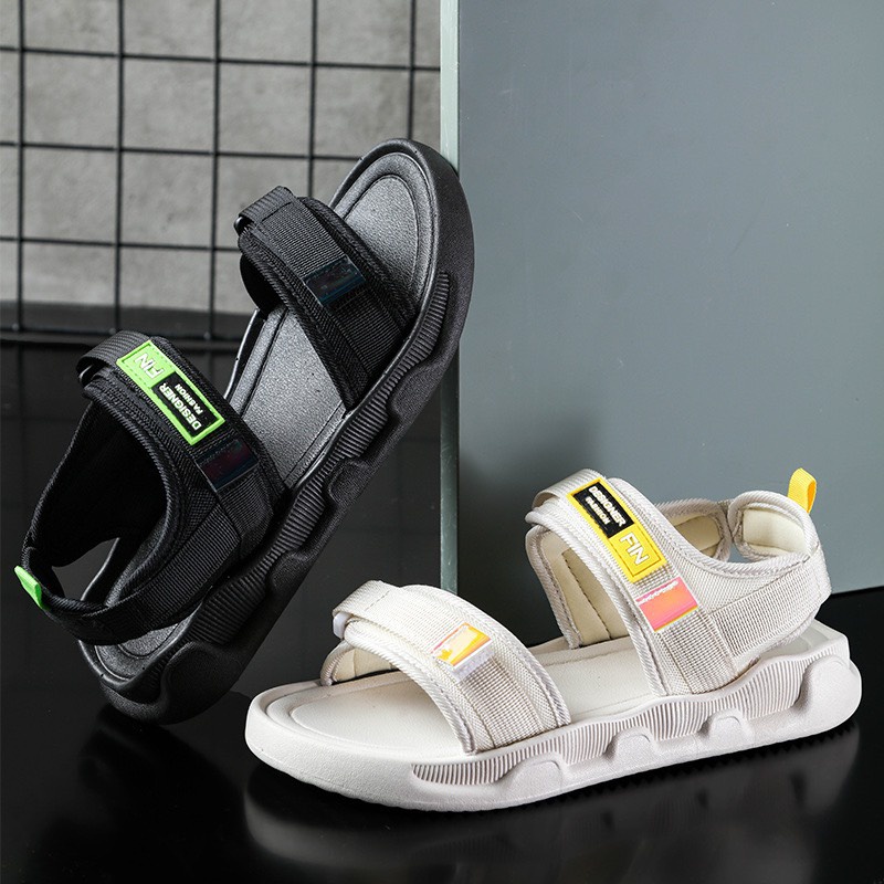 Sandal Nữ Quai Dù Màu Be+ Đen Siêu Êm Siêu Bền sz 36-40