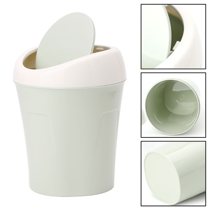 Thùng rác mini để bàn bằng nhựa PP cao cấp với kích thước 10.2x16.8x13cm tiện dụng